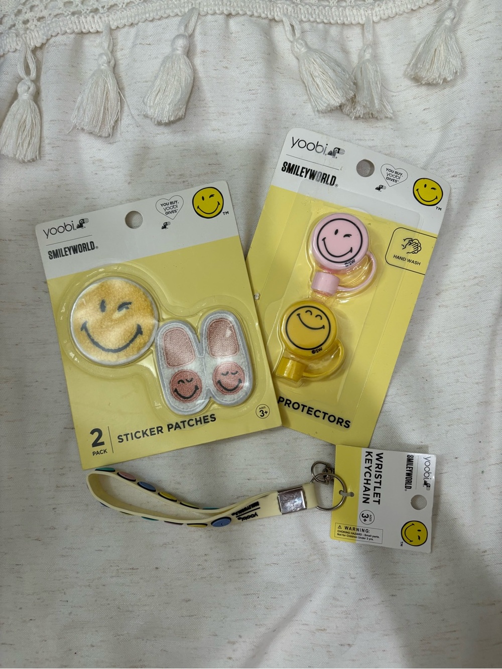 Straw Toppers, Keychain, and Sticker Patches bundle by Yoobi